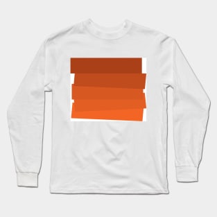 Tumbling Orange Blocks Long Sleeve T-Shirt